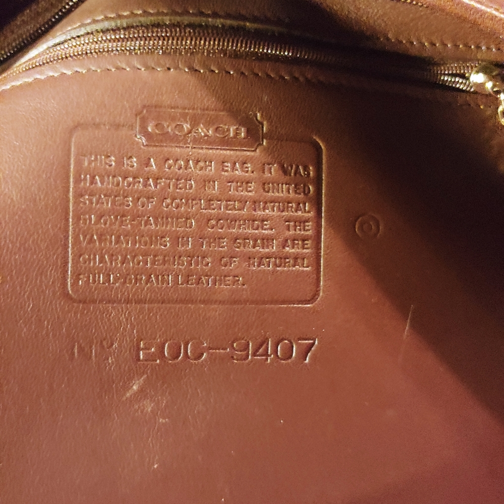 Vintage 1970's cocoa brown genuine leather Coach